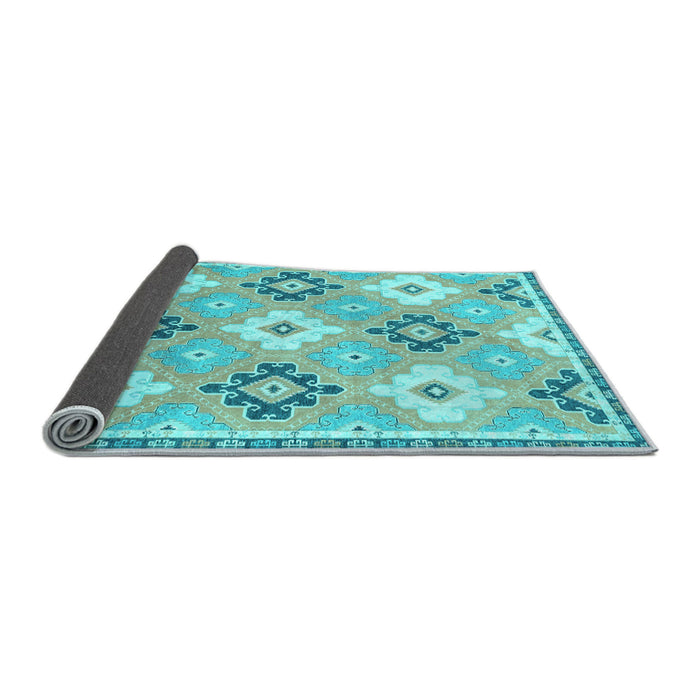 Sideview of Abstract Light Blue Modern Rug, abs2423lblu