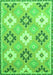 Abstract Green Modern Rug, abs2423grn