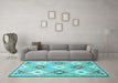 Machine Washable Abstract Light Blue Modern Rug in a Living Room, wshabs2423lblu