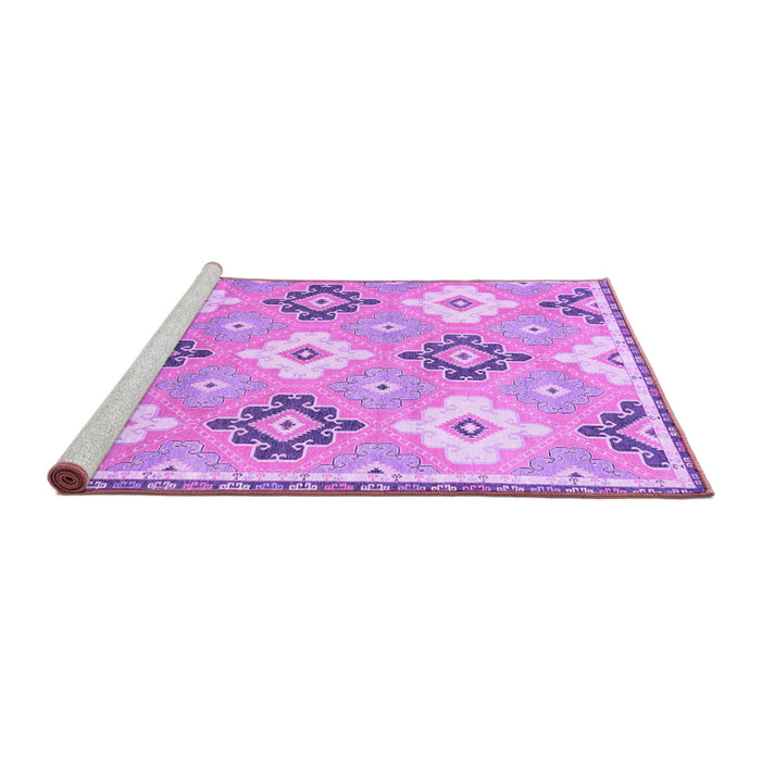 Sideview of Machine Washable Abstract Purple Modern Area Rugs, wshabs2423pur