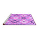 Sideview of Machine Washable Abstract Purple Modern Area Rugs, wshabs2423pur