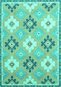 Abstract Turquoise Modern Rug, abs2423turq