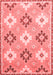 Abstract Red Modern Area Rugs