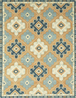 Abstract Dark Almond Brown Modern Rug, abs2423