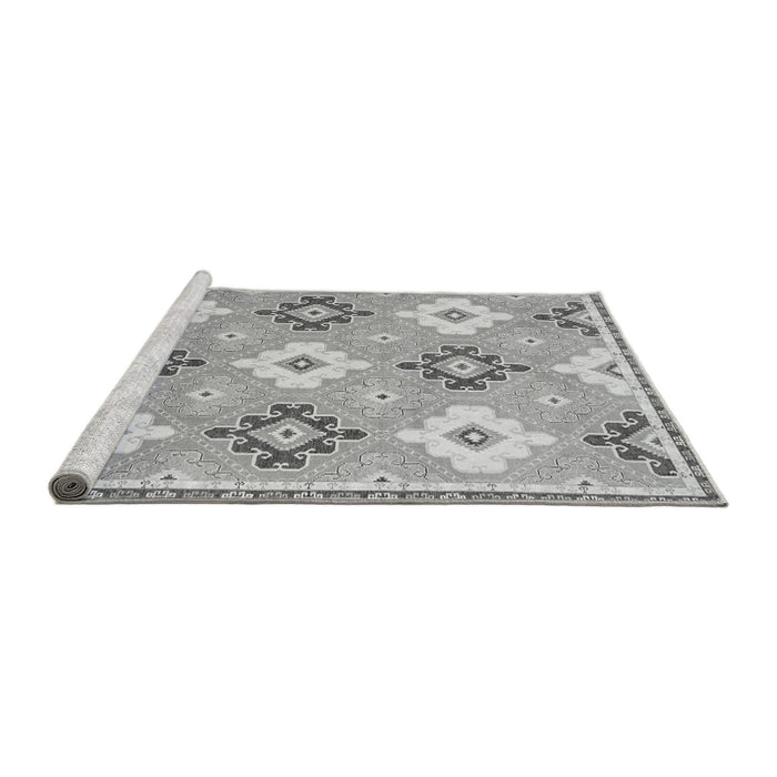 Sideview of Machine Washable Abstract Gray Modern Rug, wshabs2423gry