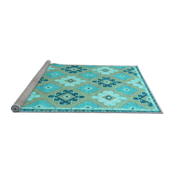 Sideview of Machine Washable Abstract Light Blue Modern Rug, wshabs2423lblu