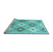 Sideview of Machine Washable Abstract Light Blue Modern Rug, wshabs2423lblu