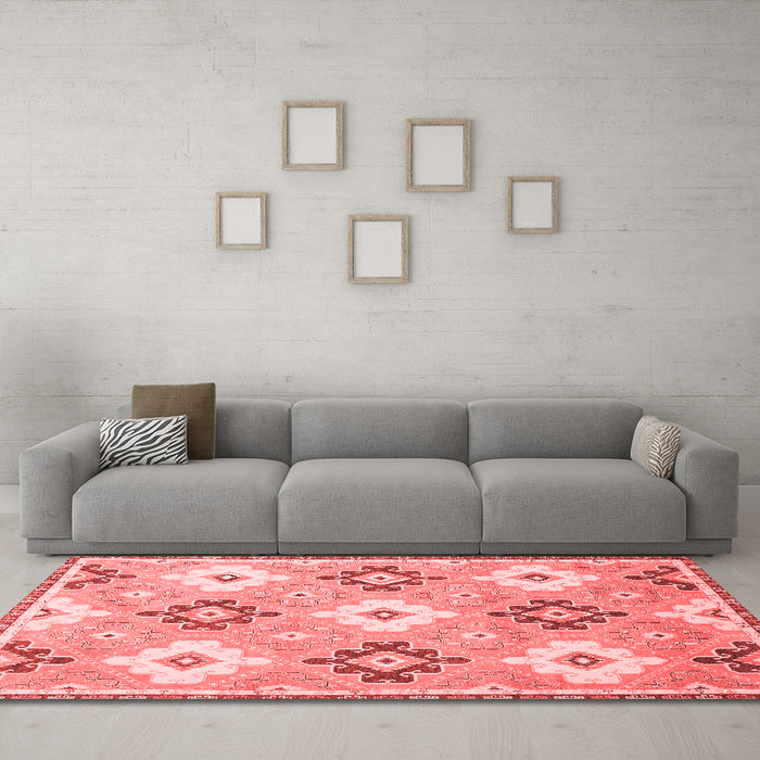 Modern Red Washable Rugs