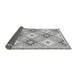 Sideview of Abstract Gray Modern Rug, abs2423gry