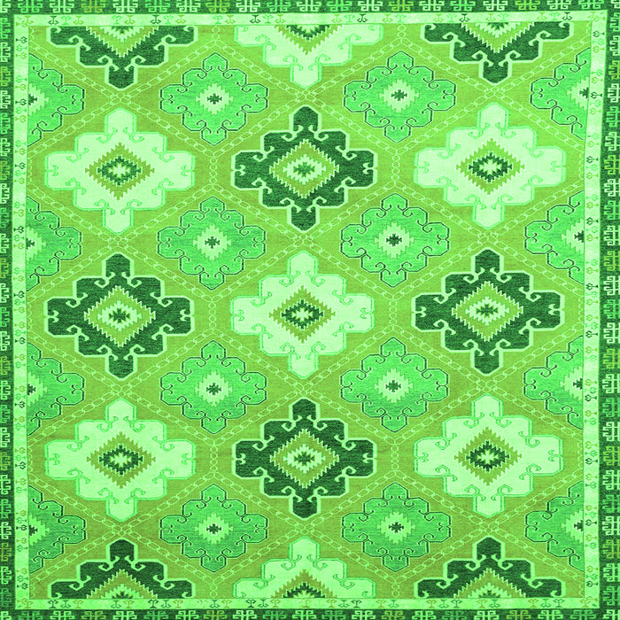 Square Abstract Green Modern Rug, abs2423grn