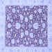 Square Oriental Blue Traditional Rug, abs2424blu