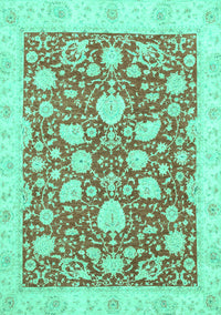 Oriental Turquoise Traditional Rug, abs2424turq