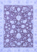 Machine Washable Oriental Blue Traditional Rug, wshabs2424blu