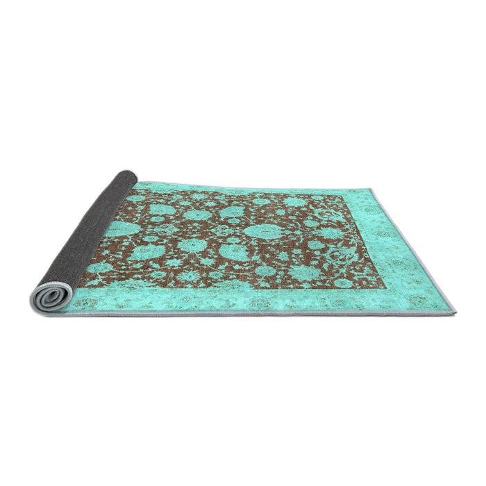 Sideview of Oriental Light Blue Traditional Rug, abs2424lblu