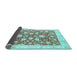 Sideview of Oriental Light Blue Traditional Rug, abs2424lblu