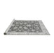 Sideview of Machine Washable Oriental Gray Traditional Rug, wshabs2424gry