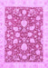 Machine Washable Oriental Purple Traditional Area Rugs, wshabs2424pur
