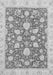 Machine Washable Oriental Gray Traditional Rug, wshabs2424gry