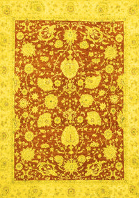 Oriental Yellow Traditional Rug, abs2424yw