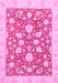 Oriental Pink Traditional Rug, abs2424pnk