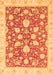Machine Washable Oriental Orange Traditional Area Rugs, wshabs2424org
