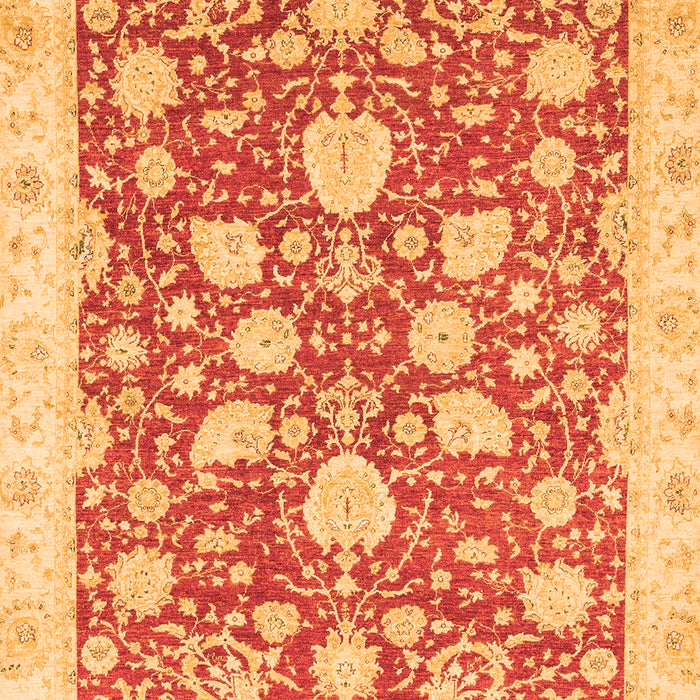 Machine Washable Oriental Orange Traditional Area Rugs, wshabs2424org