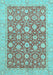 Machine Washable Oriental Light Blue Traditional Rug, wshabs2425lblu