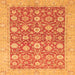 Square Oriental Orange Traditional Rug, abs2425org