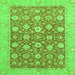 Square Oriental Green Traditional Rug, abs2425grn