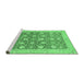 Sideview of Machine Washable Oriental Emerald Green Traditional Area Rugs, wshabs2425emgrn