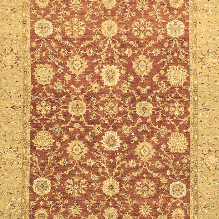 Machine Washable Oriental Brown Traditional Rug, wshabs2425brn