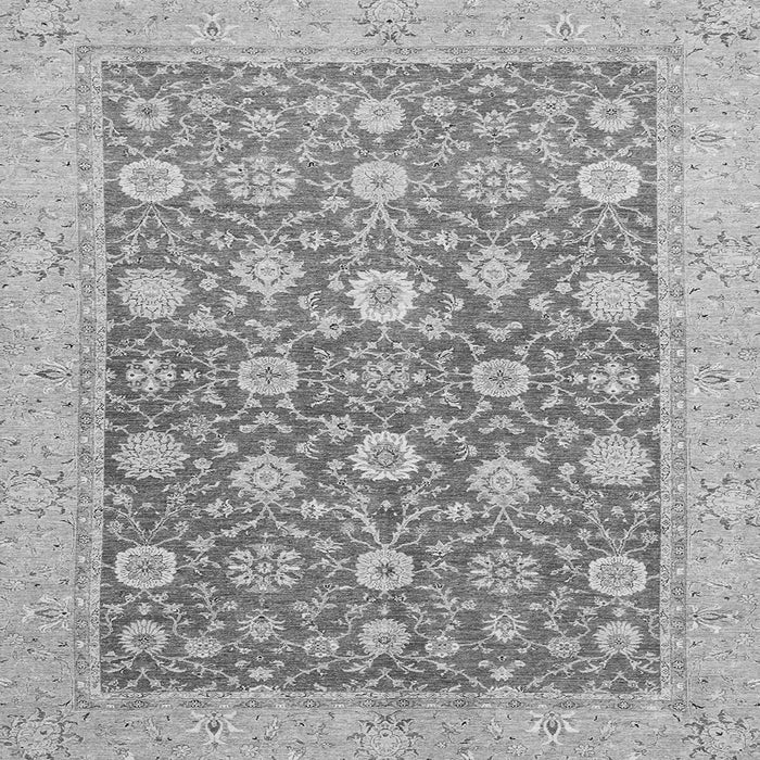 Square Machine Washable Oriental Gray Traditional Rug, wshabs2425gry