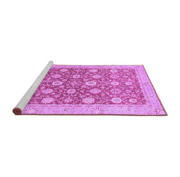 Sideview of Machine Washable Oriental Purple Traditional Area Rugs, wshabs2425pur