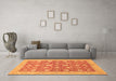 Machine Washable Oriental Orange Traditional Area Rugs in a Living Room, wshabs2425org