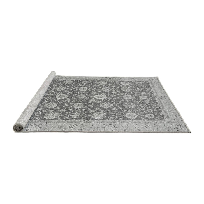 Sideview of Machine Washable Oriental Gray Traditional Rug, wshabs2425gry