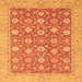 Square Oriental Orange Traditional Rug, abs2426org