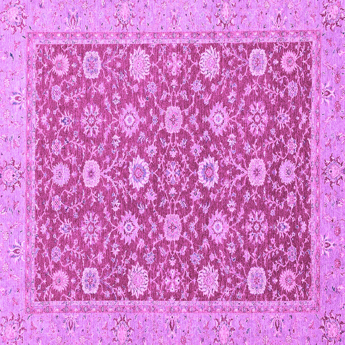 Square Machine Washable Oriental Purple Traditional Area Rugs, wshabs2426pur