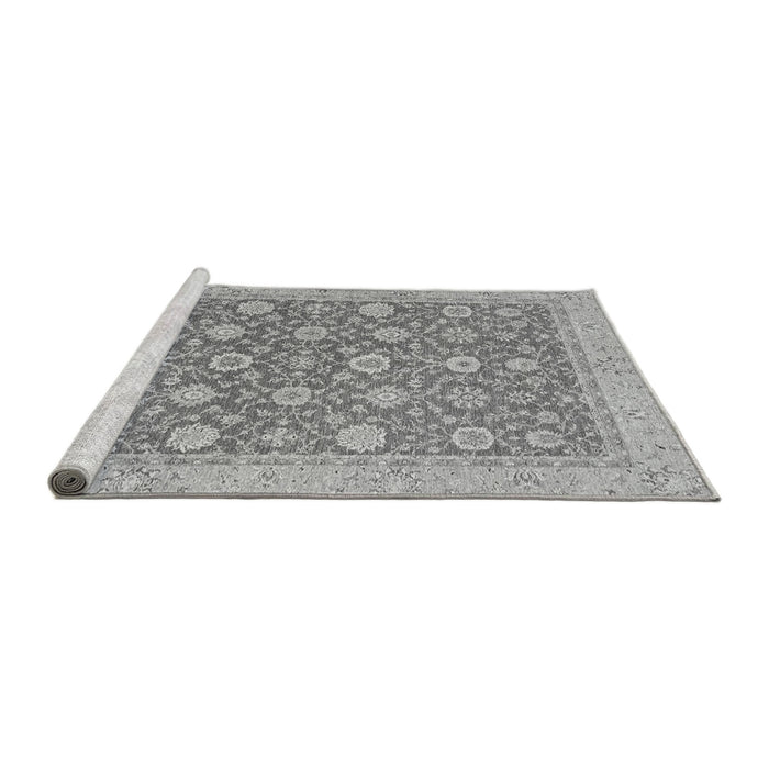 Sideview of Machine Washable Oriental Gray Traditional Rug, wshabs2426gry
