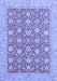 Machine Washable Oriental Blue Traditional Rug, wshabs2426blu