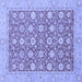 Square Oriental Blue Traditional Rug, abs2426blu