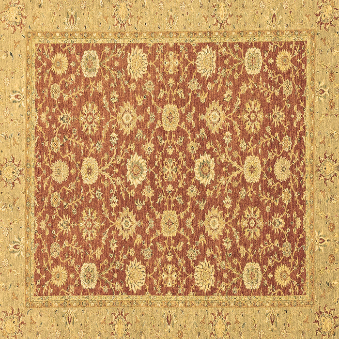 Square Oriental Brown Traditional Rug, abs2426brn