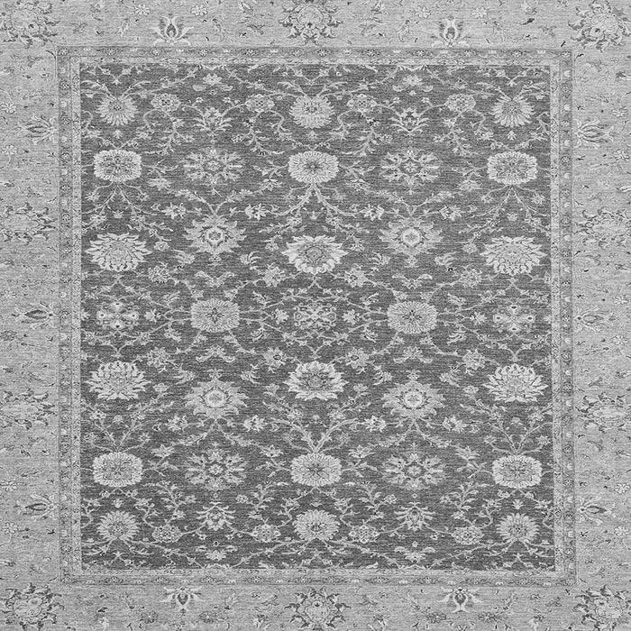 Square Machine Washable Oriental Gray Traditional Rug, wshabs2426gry