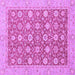 Square Oriental Purple Traditional Rug, abs2426pur