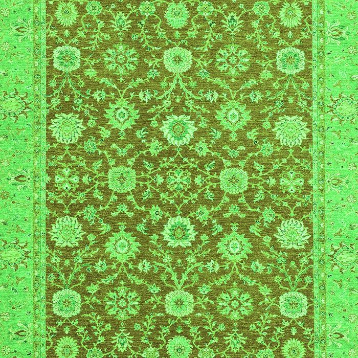 Machine Washable Oriental Green Traditional Area Rugs, wshabs2426grn