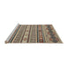 Sideview of Machine Washable Abstract Sepia Brown Rug, wshabs2427