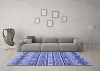 Machine Washable Abstract Blue Modern Rug, wshabs2427blu