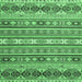 Square Abstract Emerald Green Modern Rug, abs2427emgrn