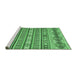 Sideview of Machine Washable Abstract Emerald Green Modern Area Rugs, wshabs2427emgrn