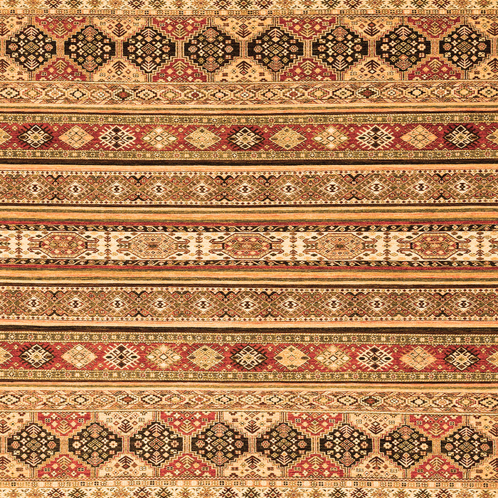 Square Abstract Orange Modern Rug, abs2427org