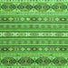 Square Machine Washable Abstract Green Modern Area Rugs, wshabs2427grn